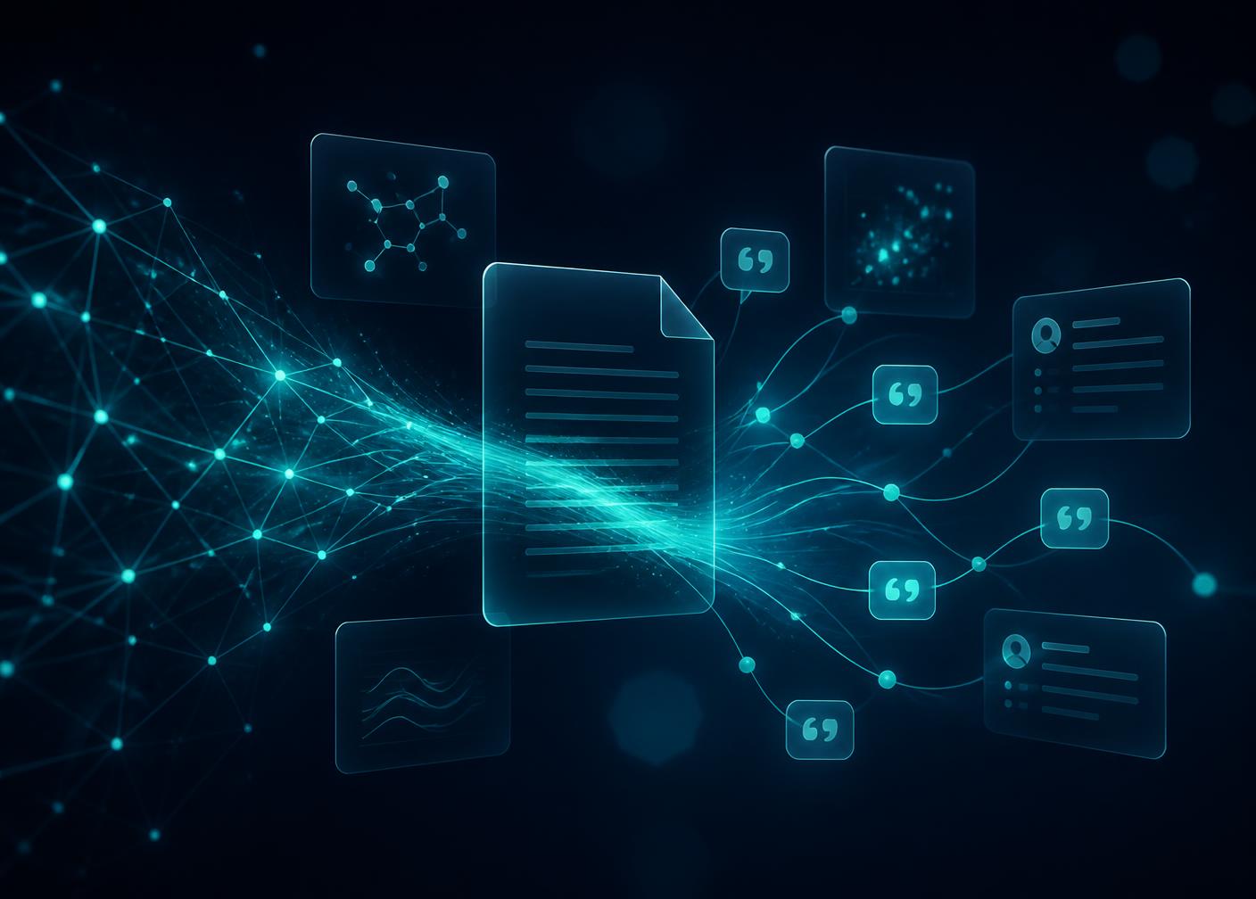 Representação abstrata de escrita científica assistida por inteligência artificial